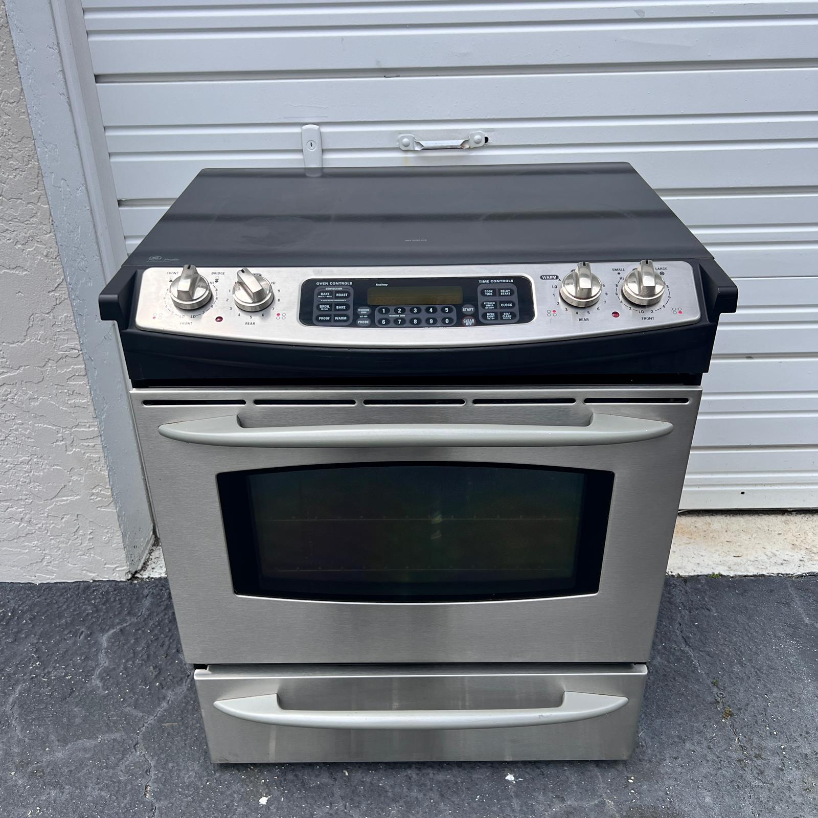 GE Profile Slide Electric Stove GE Profile Slide Electric Stove